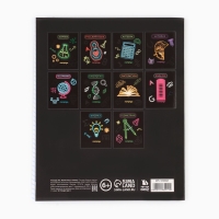 Предметная тетрадь А5, 48 л на скрепке &laquo;Неон. Геометрия&raquo;  Софт тач лам, 3D лак