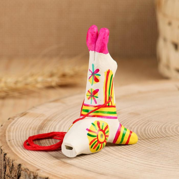 Филимоновская игрушка - свисток &laquo;Заяц&raquo;