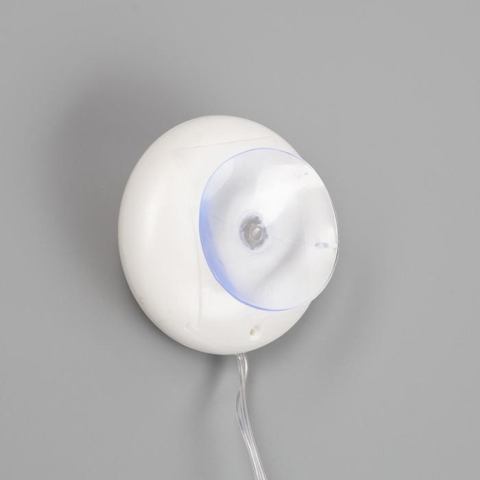 Светодиодная фигура на присоске &laquo;Звезда&raquo; 19 &times; 19 см, пластик, батарейки АААх3 (не в комплекте), свечение тёплое белое