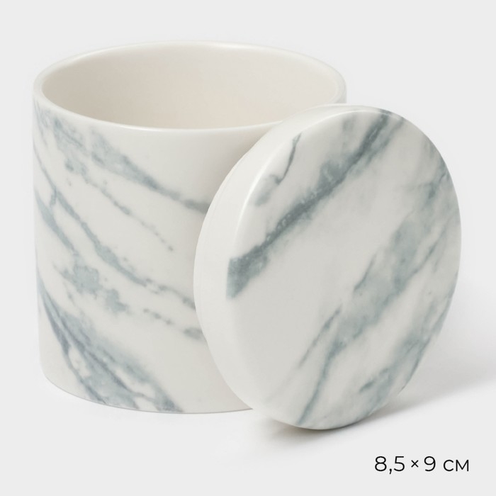 Сахарница фарфоровая Magistro Real Marble, 250 мл, 8,5&times;9 см