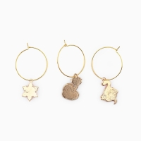 Подвески на ножки бокала новогодние &laquo;Волшебного праздника&raquo; на Новый год, 3 шт,, диам, 3 см