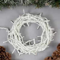 Гирлянда &laquo;Нить&raquo; 10 м, IP44, белая нить, 100 LED, свечение мульти, 8 режимов, 220 В