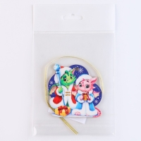 Ёлочная игрушка - подвеска деревянная &laquo;Новый год! Милые дракоши&raquo;