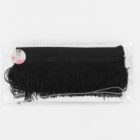 Тесьма декоративная &laquo;Бахрома&raquo;, 10 см, 5 &plusmn; 0,5 м, цвет чёрный