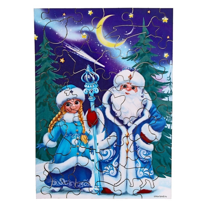 Деревянный пазл фигурный &laquo;Волшебный Новый год!&raquo;