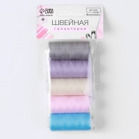 Набор ниток &laquo;Пастель&raquo;, 40/2, 200 м, 5 шт, цвет разноцветный