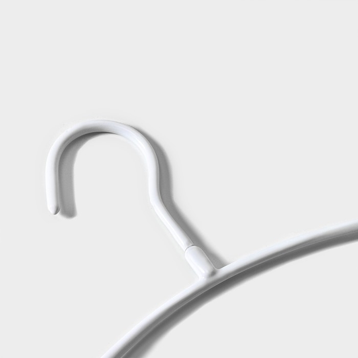 Вешалки для брюк и юбок с зажимами, 29&times;16 см, металл ПВХ покрытие, набор 10 шт, цвет белый