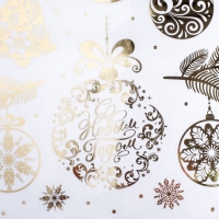 Наклейки новогодние виниловые с фольгированием &laquo;C Новым годом&raquo;, 30 х 50 см, Новый год