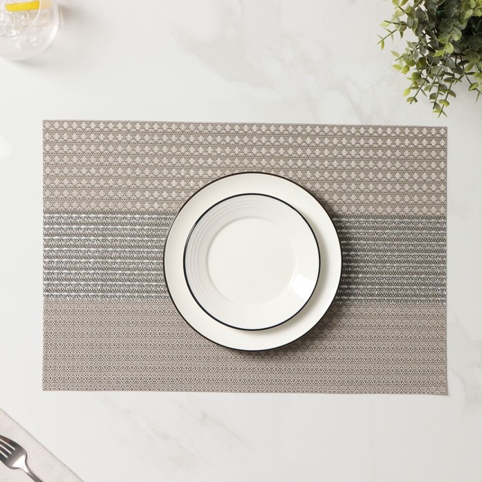 Салфетки сервировочные на стол Доляна &laquo;Сияние&raquo;, 4 шт, 45&times;30 см, цвет бежевый