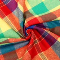 Лоскут для рукоделия, ткань в клетку многоцветная, р. 50 &times; 50 см