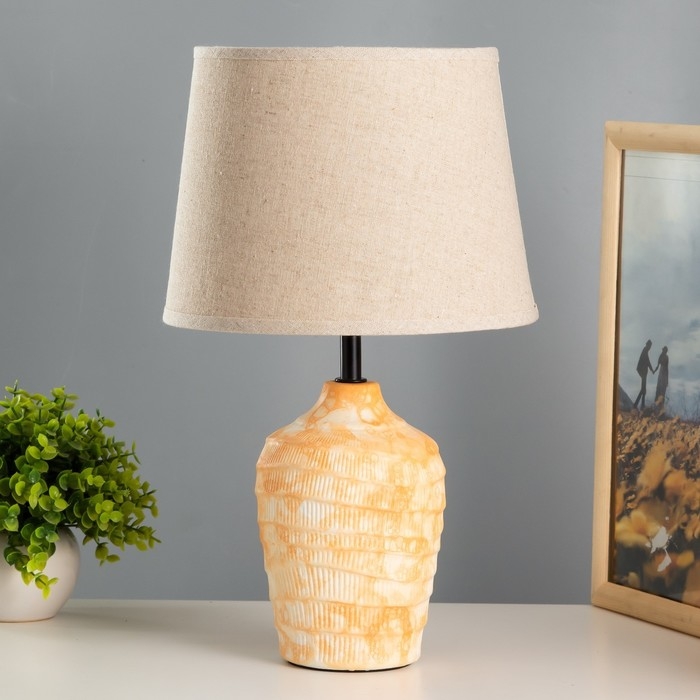 Настольная лампа "Далия" Е14 40Вт оранжевый 22,5х22,5х37см RISALUX