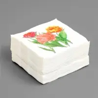 Салфетки бумажные Гармония цвета многоцветие "Тюльпаны", 24*24 см 50 листов