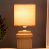 Лампа настольная "Афина" 1х40Вт Е14 бежевый 13х13х26см МОДЕЛЬ: