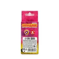 Цветные карандаши, пластиковые, 6 цветов, мини, шестигранные, БукиБяки