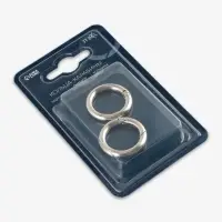 Кольца-карабины 7гр d20/28мм 4мм (наб 2шт цена за наб) серебряный TR