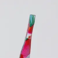 Пинцет прямой, узкий, 8.5 см, МИКС