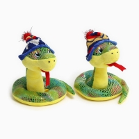 Мягкая игрушка &laquo;Змея&raquo;, в полосатой шапке, 20 см