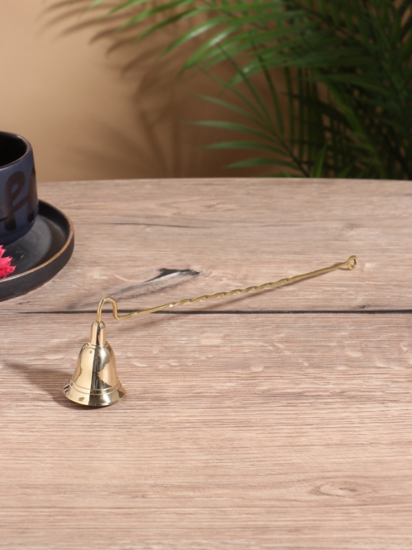 Гаситель для свечей &laquo;Завиток&raquo;, латунь, 25 см