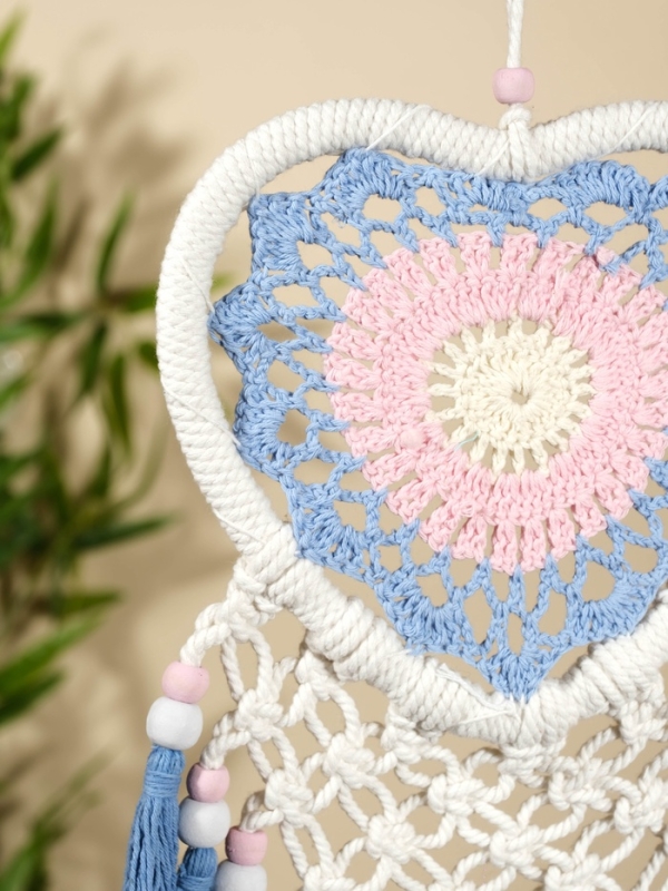 Ловец снов "Голубое сердце" 17х50 см.