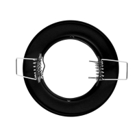 Светильник встраиваемый под лампу MR16, круг, металл, черный