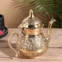 Чайник "Листья" латунь, 600 мл