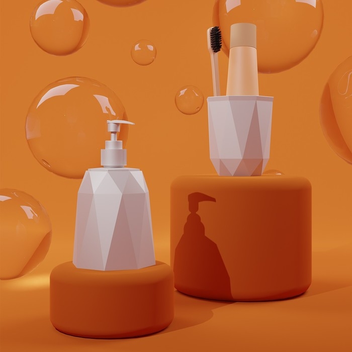 Дозатор для мыла &laquo;Призма&raquo;, 330 мл, цвет белый