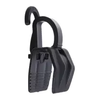 Крючок - вешалка с прищепкой, 50 шт. 3&times;5.5&times;1.7 см, чёрный