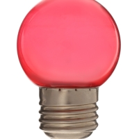 Лампа светодиодная, G45, Е27, 1.5 Вт, для белт-лайта, прозрачная, красная, набор 10 шт