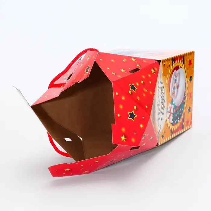 Коробка новогодняя подарочная складная &laquo;Приветики&raquo; 10.5&times;10.5&times;21.5 см