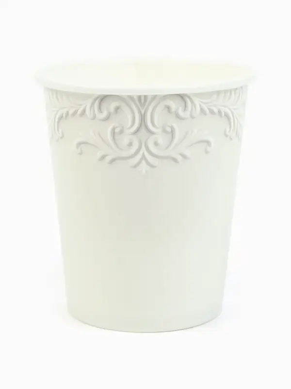 МП Набор бумажной посуды "Керамика белый, узоры", 12 персон