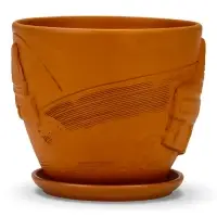 Горшок цветочный с поддоном 2,5 л, d18/h16 см терракот керамика, "Голландия" (М)