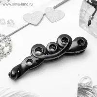 Банан для волос &laquo;Классика&raquo;, завитки, 10.5 см, чёрный