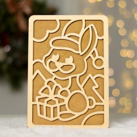 Новогодние пластилиновые картинки &laquo;Новый год! Зайка&raquo;