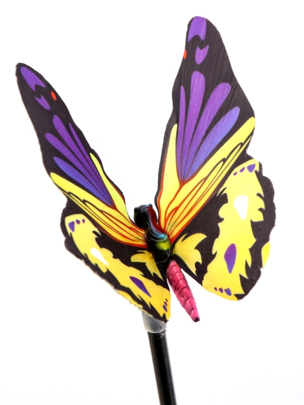 Штекер с подсветкой "Бабочка Адриа" синяя, 12х70см