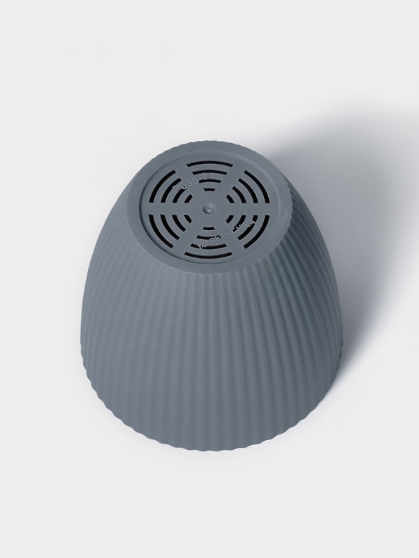 Горшок круглый "Ribbed" 13,5х13,5х12 см, цвет синий