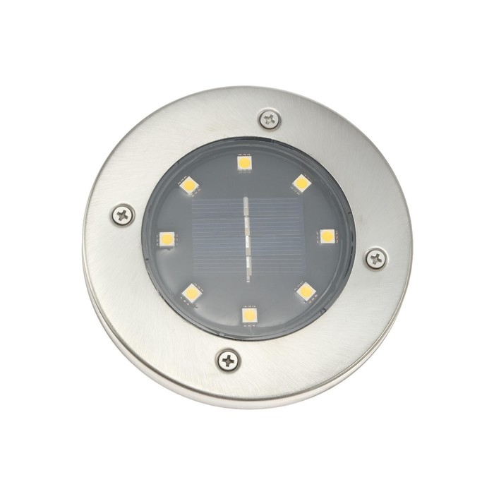 Садовый светильник на солнечной батарее, 11.5 &times; 13 &times; 11.5 см, 8 LED, свечение тёплое белое