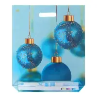 Пакет &laquo;Шарики в золоте&raquo;, полиэтиленовый с вырубной ручкой, 45&times;38 см