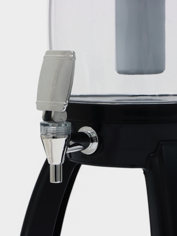 Пивной бочонок &laquo;Банный&raquo;, 3 л, ёмкость для льда, подсветка, пластик, чёрный