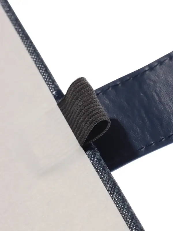 Ежедневник недатированный формат А5, с хлястиком, 128л, линия, пвх, Синий