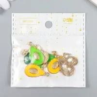 Декор для творчества металл, эмаль "Папайя" МИКС 2,2х2,6 см