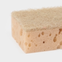 Набор губок для мытья посуды Raccoon &laquo;Ренессанс&raquo;, 2 шт, 9&times;6,5&times;3,5 см, крупнопористый поролон, бежевый