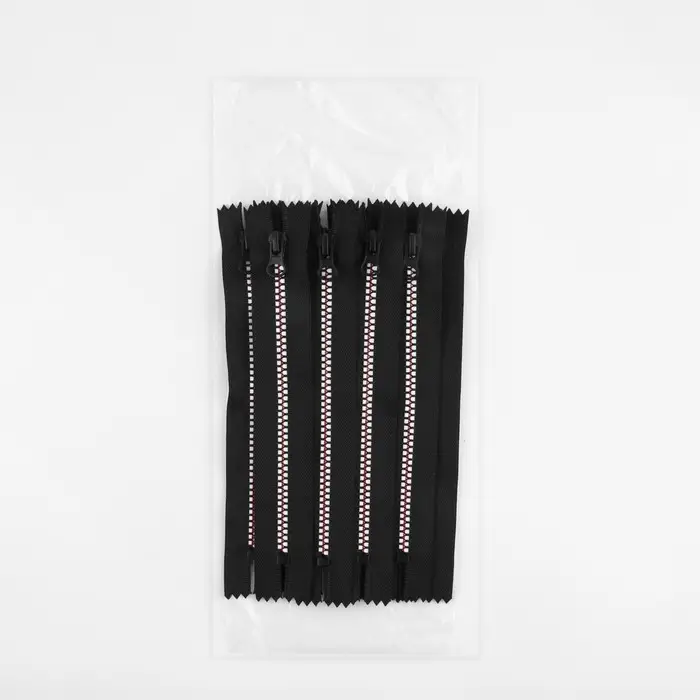 Молния &laquo;Трактор&raquo;, №5, неразъёмная, замок автомат, 18 см, чёрная, белая, красная