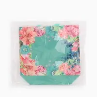 Сумка для покупок Цветы, 32*10*26. отд без молнии,  голубой