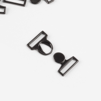 Застёжка для купальника металл 2*2,8см вн 17мм (наб 5шт цена за наб) чёрный никель АУ
