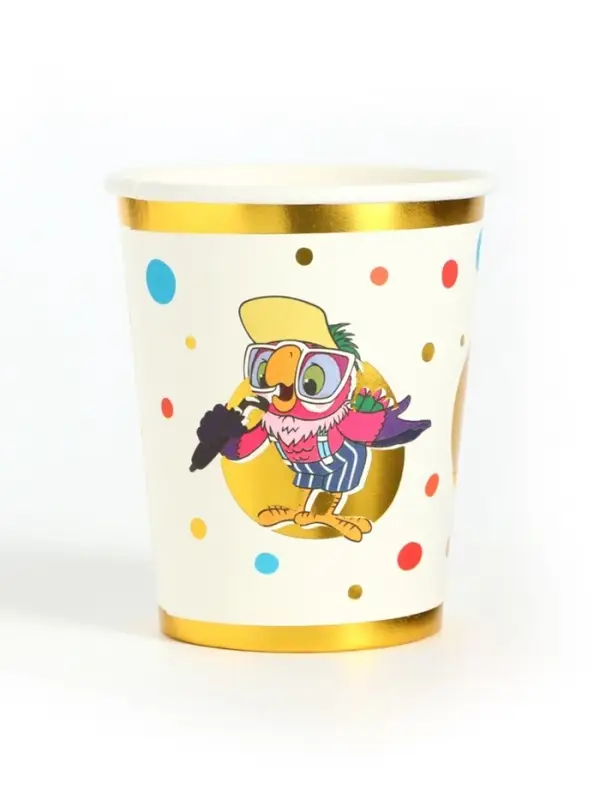 Стакан одноразовый бумажный с тиснением, 250 мл, Союзмультфильм