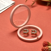 Подставка для украшений &laquo;Круг&raquo;, 11,5*11,5*4,5 см, цвет розовый