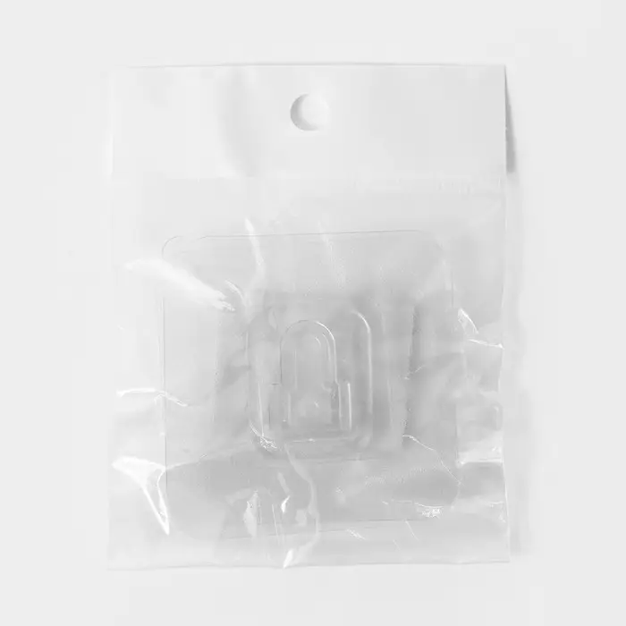 Крючок держатель самоклеящийся Доляна, 2 детали, 5.7&times;5.7&times;1 см, прозрачный