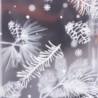 Коробка подарочная новогодняя складная ПВХ &laquo;Метель&raquo; 12&times;7&times;7 см