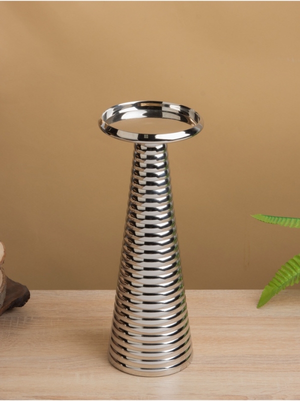 Подсвечник "Флэйм" 12х12х30 см. алюминий