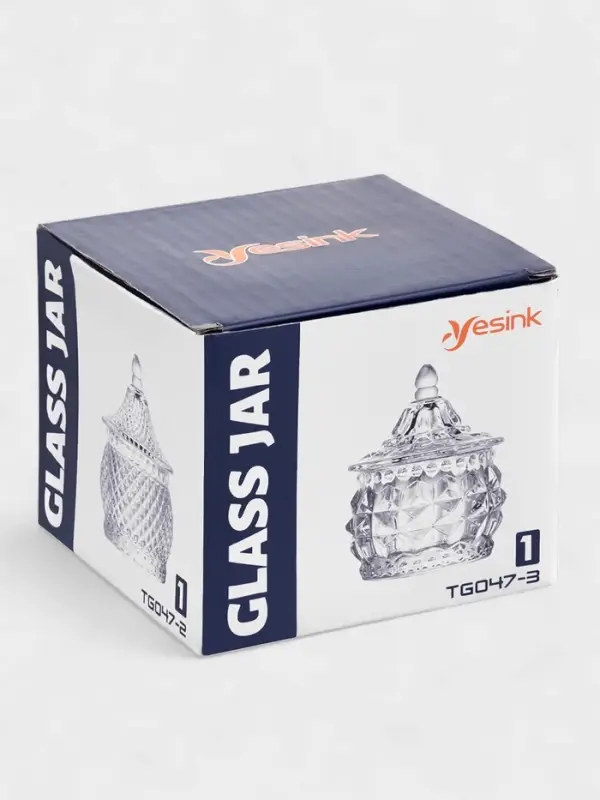 Конфетница с крышкой "Икринка" 7,5х9,5 см, прозрачная